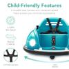 Best Choice Products 6V Electric Kids Ride On Bumpin Bumper Car, 1.5 - 6 Years Old, Parent Remote Control, 360 Degree Spin, Lights, Sounds - Blue view 2