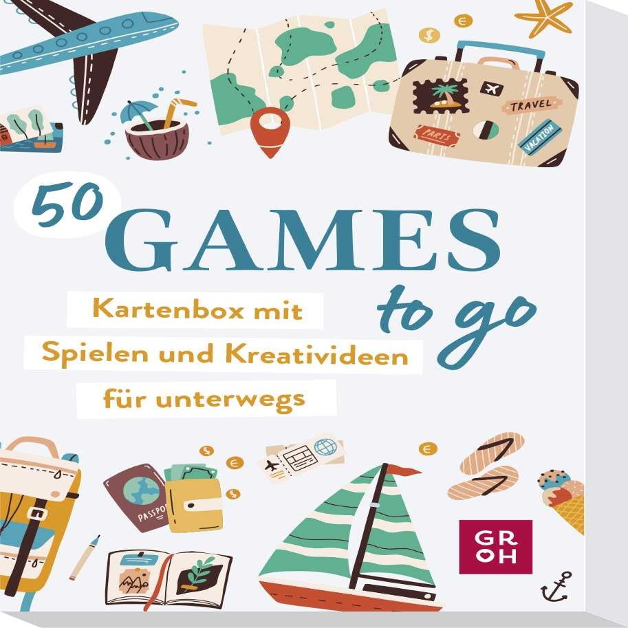 50 Games to go - Kartenbox mit vielen und Kreativideen fr unterwegs: Die ideale Beschftigung im Auto Oder auf Reisen - Einfach eine der handlichen Karten ziehen!