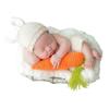 Abaodam 3pcs Knitted Baby Photo Outfits Newborn Bunny Costume Easter Set for Boys Girls view 2