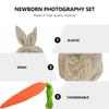 Abaodam 3pcs Knitted Baby Photo Outfits Newborn Bunny Costume Easter Set for Boys Girls view 4