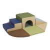 ECR4Kids SoftZone Lincoln Tunnel Climber, Toddler Playset, Earthtone, 9-Piece view 1
