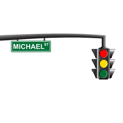 VWAQ - Personalized Street Sign Name Wall Decal, Custom Road Signs for Kids Room - HOL77 (24" H X 60" W, Left)