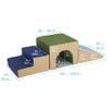 ECR4Kids SoftZone Single Tunnel Climber, Toddler Playset, Earthtone, 3-Piece view 2