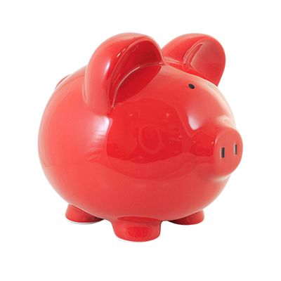 Child to Cherish Ceramic Piggy Bank, Red