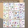 CHARLENT Glitter Butterfly Tattoos for Girls - 110 PCS Glitter Butterfly Temporary Tattoos for Girls Birthday Party Favors Goodie Bag Fillers view 2
