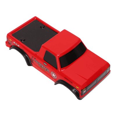 Cosiki RC Car Body Beautiful Durable Wheelbase 125mm RC Body Shells Easy Installation PE Material for 1:24 Tracked Vehicle (Red)