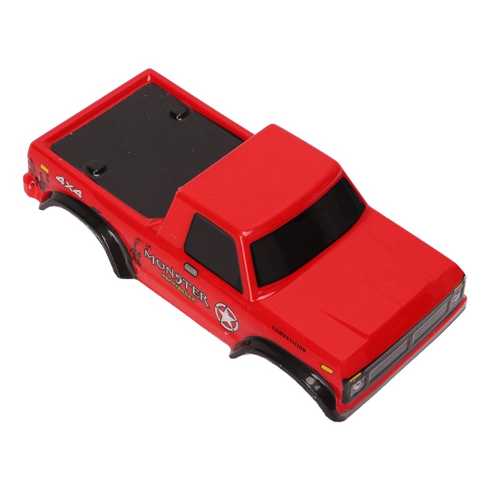 Cosiki RC Car Body Beautiful Durable Wheelbase 125mm RC Body Shells Easy Installation PE Material for 1:24 Tracked Vehicle (Red)