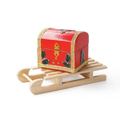 Odoria 1/12 Miniature Dollhouse Sled and Christmas Decoration Accessories