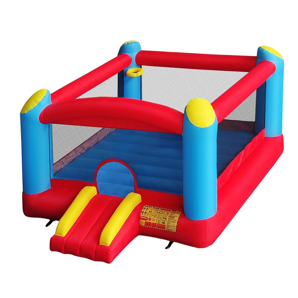 Funormous Enormous Giant Bounce House for Kids, Indoor Outdoor Inflatable Huge Bouncy Castle with Double Basketball Hoops, Includes Air Blower with GFCI