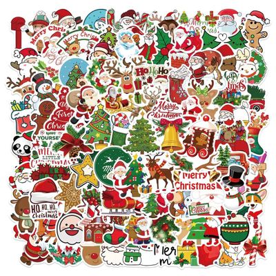 100 Pcs Christmas Stickers by Taeekiy,Cute Happy Holiday Stickers for Water Bottles,Laptop,Phone Etc.Winter Xmas Stickers for Adults Boys Girls