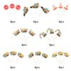 32 Pack Construction Cupcake Toppers Dump Truck Excavator Tractor Party Stop Sign Cupcake Picks Kids Birthday Construction Theme Baby Shower Party Cake Decorations Supplies view 3