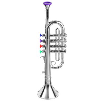 Ipetboom Boy Girl Plastic Trumpet Musical Toy Realistic Design for Beginners and Safe Instrument for Music Learning Play Cultivating Creativity and Interest Young Musicians