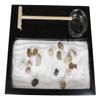Ebros Desk Wu Xin No Mind Void Serenity Meditation Zen Garden Kit with Accessories Set Rocks and Sand Garden with Rake and Tea Light Candle Holder Tai Chi Yoga Spiritual Well Being view 1