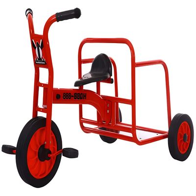 Kids Taxi Tricycles, Preschool Playground Trike, Daycare Kids Tandem Tricycle, Children Double Seat Bike with Passenger Seat, Outdoor Playground Equipment Tricycles for Riders Ages 2+