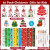 Christmas Stationery Party Favor Bulk Pack with Christmas Pencil Eraser Slap Bracelets Cards Treat Bags for Kids Classroom Gift Exchange School Prizes Reward Carnival Events (Cute Style, 36 Set) view 2