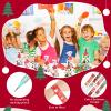 Christmas Stationery Party Favor Bulk Pack with Christmas Pencil Eraser Slap Bracelets Cards Treat Bags for Kids Classroom Gift Exchange School Prizes Reward Carnival Events (Cute Style, 36 Set) view 4