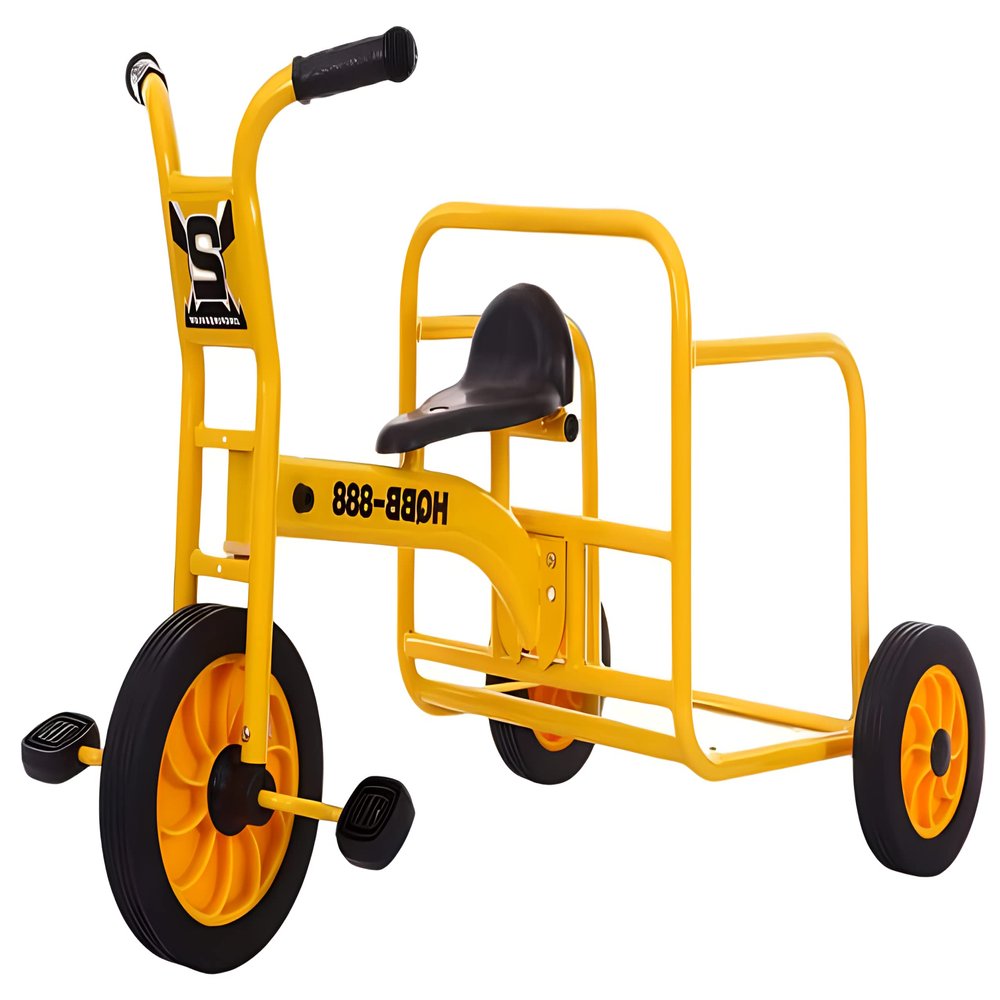 Kids Tricycle for Riders Ages 2+, Preschool Playground Tricycle, Daycare Toddler Tandem Trike, Children Double Seat Bikes with Passenger Seat, Outdoor Playground Equipment Tricycles