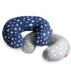 2 Pack Nursing Pillow Cover Grey and Navy for Infant, Snug Fits Boppy Nursing Pillows, Breastfeeding Nursing Pillow Slipcovers Super Soft, for Breastfeeding Moms, Navy & Gray Star view 1