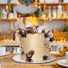 108 Pcs Balls Cake Topper DIY Cupcake Insert Foam Balloons for Cake Baking Wedding Anniversary Birthday Decoration(Brown Series,Multi Sizes) view 4