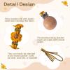 Symbolife Pacifier Clip for Boys Girls Flower Daisy Macrame Pacifier Holder Leash Boho Wooden Clips Handmade Braided Cotton Paci Clip Baby Shower Birthday Gift view 2