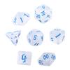 7 Pcs Resin Polyhedral Dices Number Entertainment Board Games Playing Games Resin Game Dice(Blue) view 1