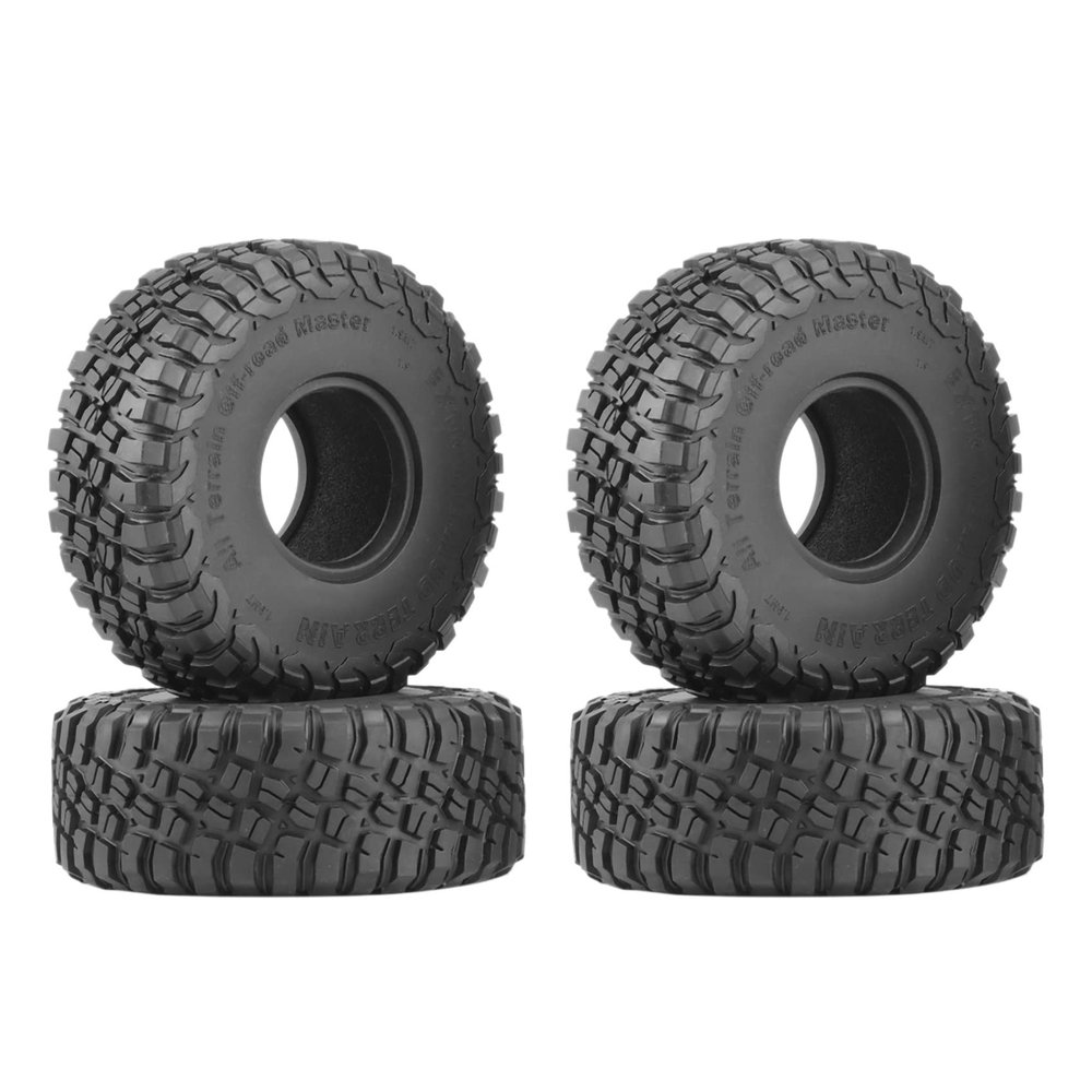 Trjgtas 4PCS 120MM 1.9 Rubber Tyres Wheel Tires for 1/10 RC Crawler Car Axial SCX10 90046 AXI03007 TRX4 D90 CC01