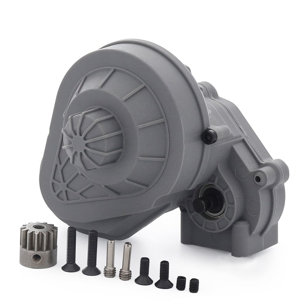 Nylon RC Gearbox Gears Set Kit for 1/10 RC Crawler Car Axial SCX10 SCX10 II 90046 Upgrade Part (Grey Complete Gearbox)