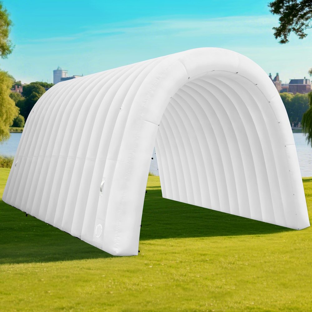 OZIS Inflatable Tunnel Sports Tunnel Entrance with Installed Blower Inflatable Tunnel Tent for Business Advertising Event Exhibition Promotion,Street,Shop,Supermarket,School(White, 16x10x10ft)