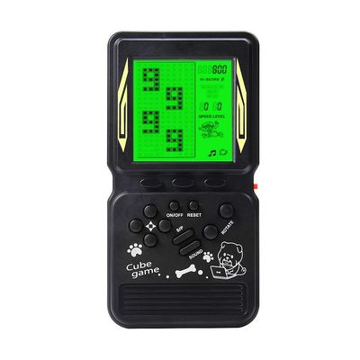 CZT New Retro Block Game Console Green Backlight Large Screen More Convenient for Playing Games Classic Nostalgia Puzzle Built-in 999 in 1 Brick Game Children's Gift (Black)