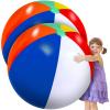 27 Inch Rainbow Beach Balls Giant Inflatable Large Pool Beach Balls Inflatable Swimming Pool Toys for Summer Water Games(2 Pcs) view 1