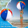 27 Inch Rainbow Beach Balls Giant Inflatable Large Pool Beach Balls Inflatable Swimming Pool Toys for Summer Water Games(2 Pcs) view 2