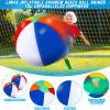 27 Inch Rainbow Beach Balls Giant Inflatable Large Pool Beach Balls Inflatable Swimming Pool Toys for Summer Water Games(2 Pcs) view 4