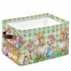 Large Storage Baskets Bins Happy Easter Collapsible Storage Box Laundry Organizer for Closet Shelf Nursery Kids Bedroom Spring Bunny Easter Basket Eggs Green Plaid view 1