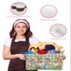 Large Storage Baskets Bins Happy Easter Collapsible Storage Box Laundry Organizer for Closet Shelf Nursery Kids Bedroom Spring Bunny Easter Basket Eggs Green Plaid view 4