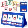 Torlam CVC Word Builder Kindergarten Classroom Must Haves, Phonics Games Preschool Learning Activities Spelling Toy Reading Letter Site Sight Words Games Flash Cards for Kids Autism Special Education view 1