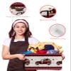 Large Storage Baskets Bins Valentine's Truck Collapsible Storage Box Laundry Organizer for Closet Shelf Nursery Kids Bedroom Happy Valentine's Day Truck Pull Love Heart Plaid view 4