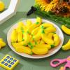 Jerify 37 Pieces Mini Banana Stress Toys Stress Relief Toys with Mesh Drawstring Bag PU Banana Stretchy Toy for Birthday Party Favors view 3