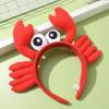 Kisangel Plush Crayfish Headband with Claws - Ocean Animal Photo Booth Props for Cosplay Party Role Play view 3
