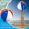 27 Inch Rainbow Beach Balls Giant Inflatable Large Pool Beach Balls Inflatable Swimming Pool Toys for Summer Water Games(4 Pcs) view 2