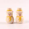 10 Pack Wooden Snowman Dolls for Christmas - Painted Wooden Peg Dolls DIY Wood Crafts view 4