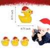 Yuronam 70 Pcs Tiny Christmas Ducks Mini Resin Ducks Miniature Ornaments for Slime, Dollhouse, Garden Decoration(Christmas Hat Yellow Duck) view 2