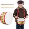 Kids Drum Set 8 Inch Wooden Toy Drum with Adjustable Strap 2 Drumsticks Educational Sensory Musical Instrument Toy Set for Toddlers Kid Baby Boys Girls Gift(Kids Style) view 1