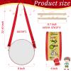 Kids Drum Set 8 Inch Wooden Toy Drum with Adjustable Strap 2 Drumsticks Educational Sensory Musical Instrument Toy Set for Toddlers Kid Baby Boys Girls Gift(Kids Style) view 2
