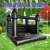 Black Inflatable Bounce House for Outdoor Backyard Wedding Decor with Blower PVC Inflatable Jumper Bouncy Castle House for Kids Bouncy Castle Jumping Bed for Party, 13ft x 11.5ft x 10ft view 2