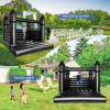 Black Inflatable Bounce House for Outdoor Backyard Wedding Decor with Blower PVC Inflatable Jumper Bouncy Castle House for Kids Bouncy Castle Jumping Bed for Party, 13ft x 11.5ft x 10ft view 3