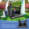 Black Inflatable Bounce House for Outdoor Backyard Wedding Decor with Blower PVC Inflatable Jumper Bouncy Castle House for Kids Bouncy Castle Jumping Bed for Party, 13ft x 11.5ft x 10ft view 4