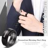 Zeekisfia Personalized Rings for Men Rotatable Rings Custom Text Stainless Steel Rings Anti Anxiety Stress Relief Spinner Rings Fidget Band Rings view 3