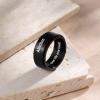 Zeekisfia Personalized Rings for Men Rotatable Rings Custom Text Stainless Steel Rings Anti Anxiety Stress Relief Spinner Rings Fidget Band Rings view 4