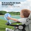 Gaiatop Mini Portable Stroller Fan, Battery Operated Small Clip on, Detachable 3 Speed Rechargeable, 360 Rotate Flexible Tripod Better Cooling for Car Seat Crib Treadmill Travel Blue view 2