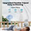 Gaiatop Mini Portable Stroller Fan, Battery Operated Small Clip on, Detachable 3 Speed Rechargeable, 360 Rotate Flexible Tripod Better Cooling for Car Seat Crib Treadmill Travel Blue view 3